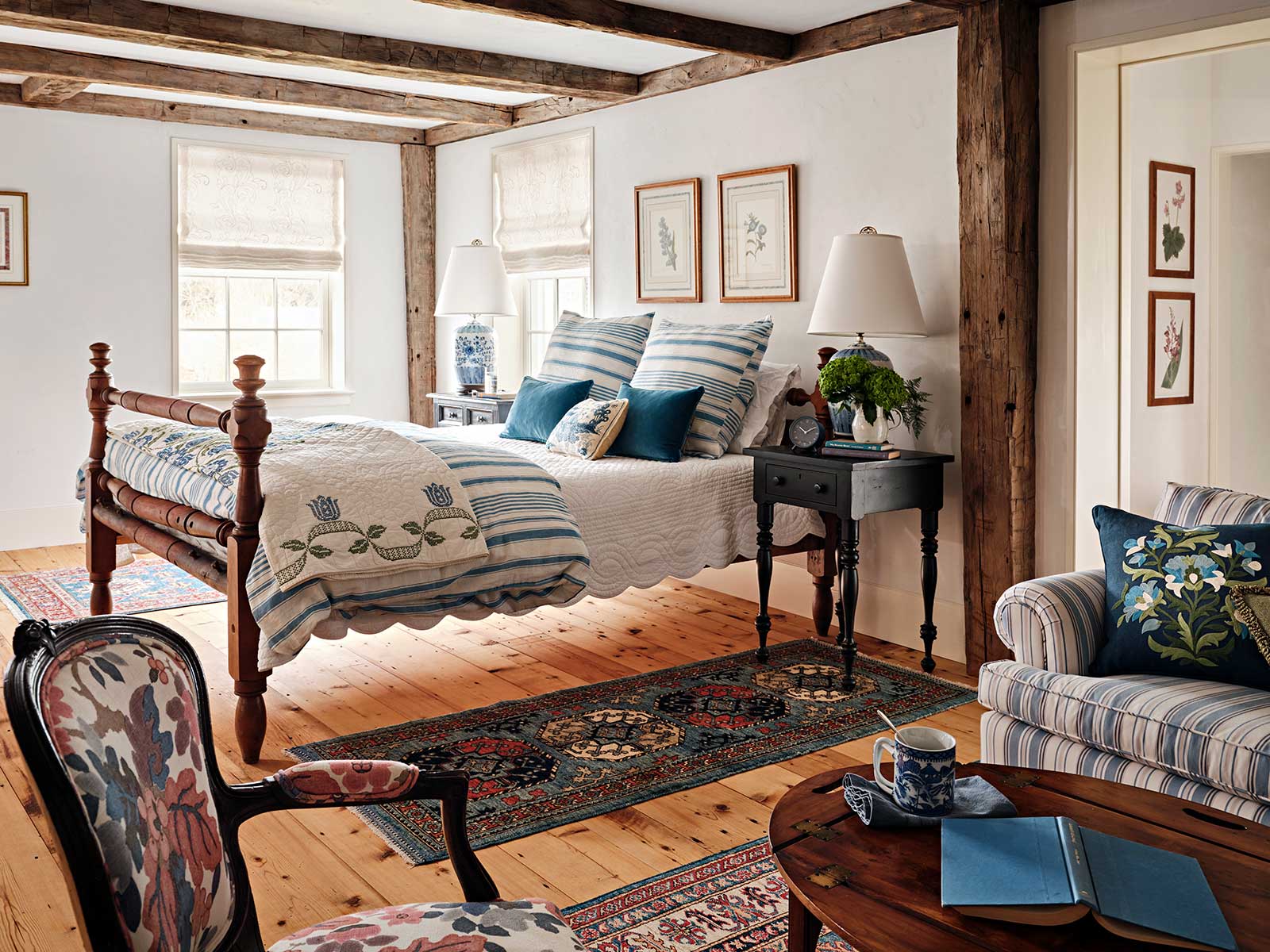 Photo of the Blue Bedroom at Churchtown Dairy Guesthouse