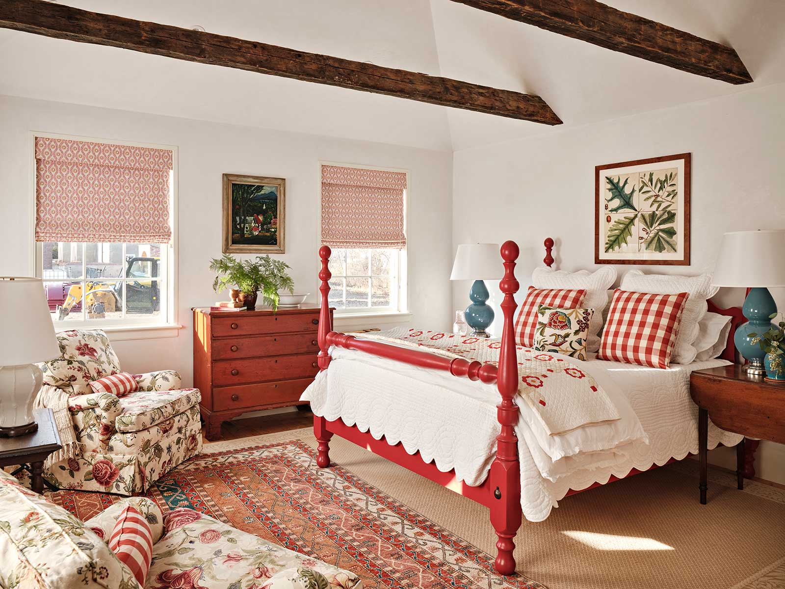 Photo of the Red Bedroom at Churchtown Dairy Guesthouse