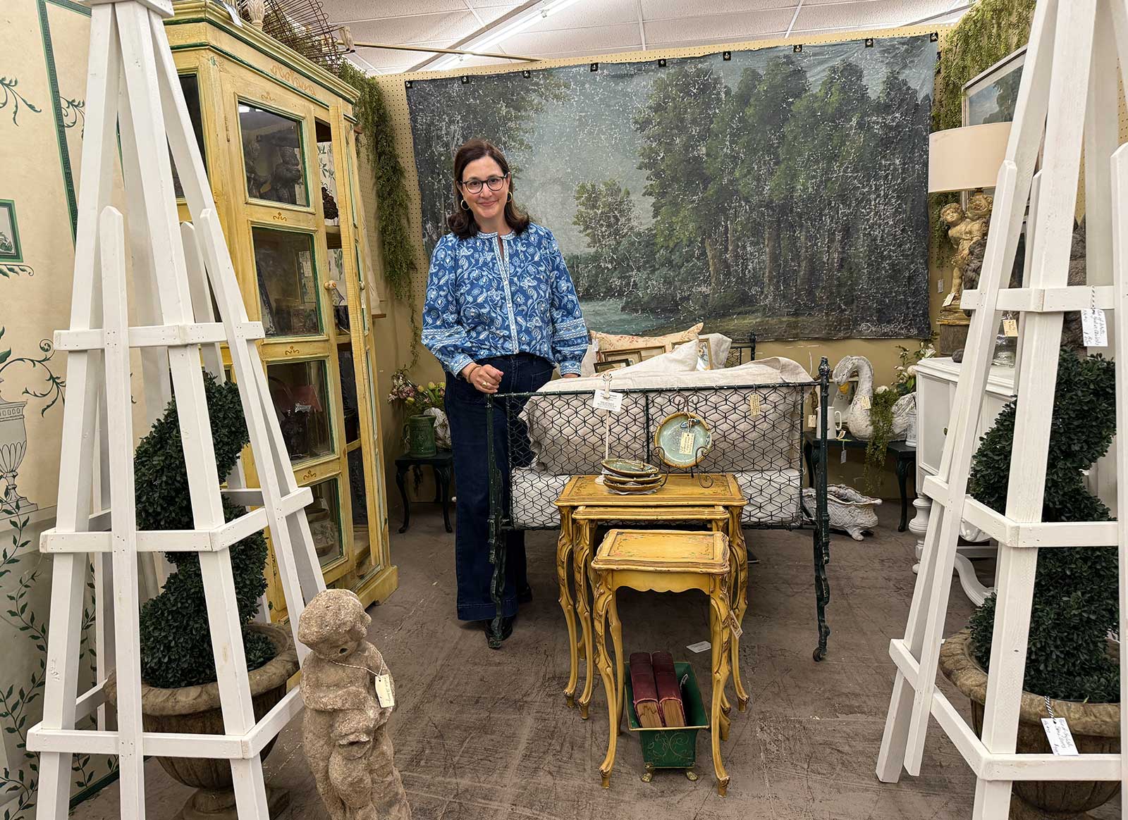 Marina Case, The Red Shutters’ principal designer at Newburgh Vintage Emporium
