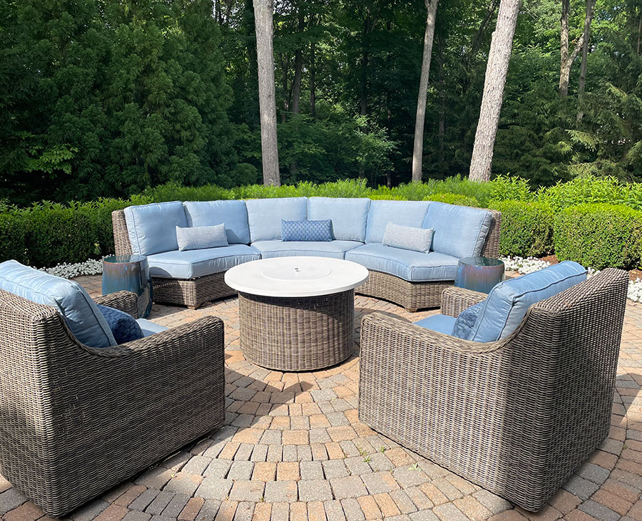 Interior Design for Outdoor Space in Tuxedo Park NY by The Red Shutters