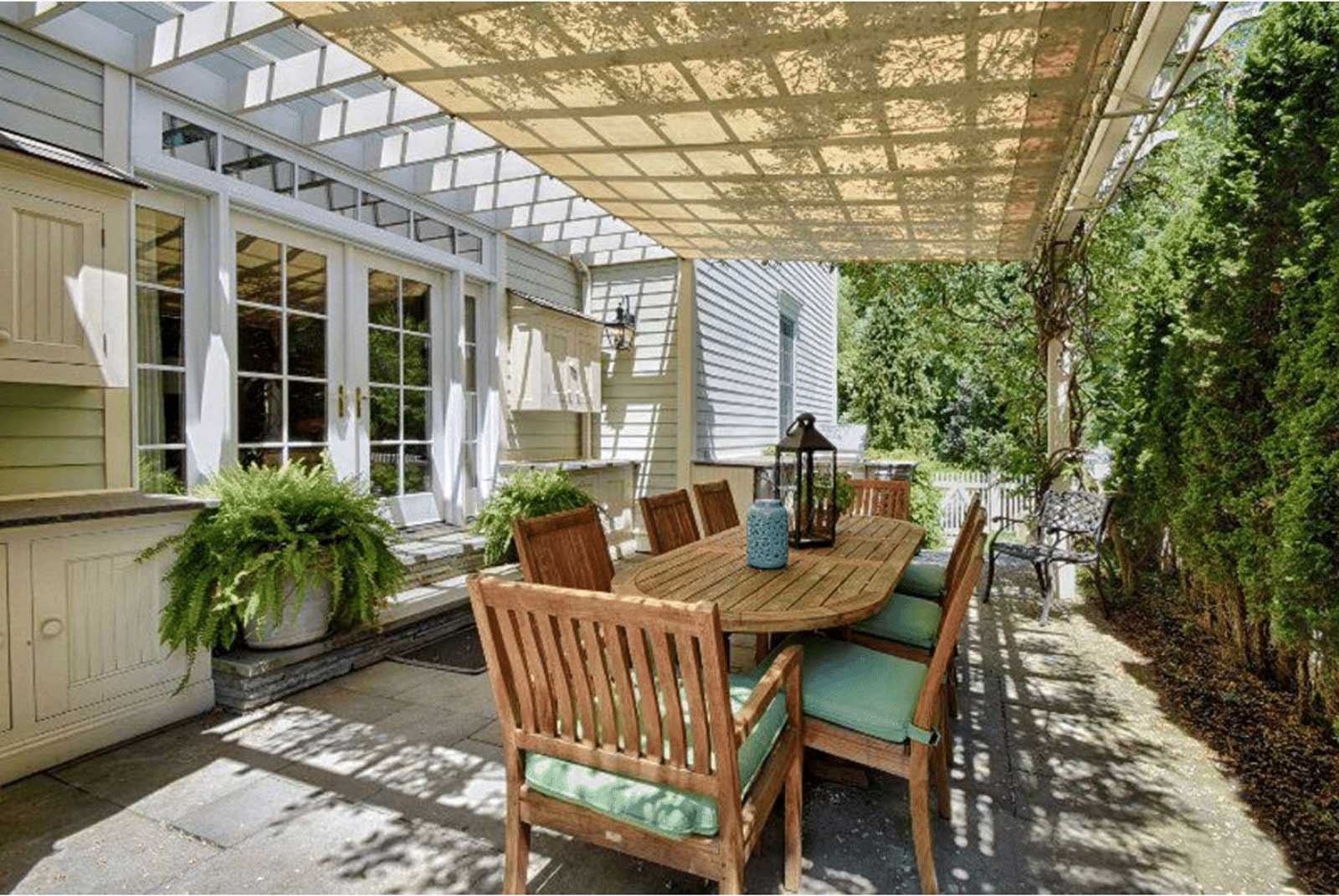Interior Design for an Outdoor Covered Patio in Warwick, NY by The Red Shutters