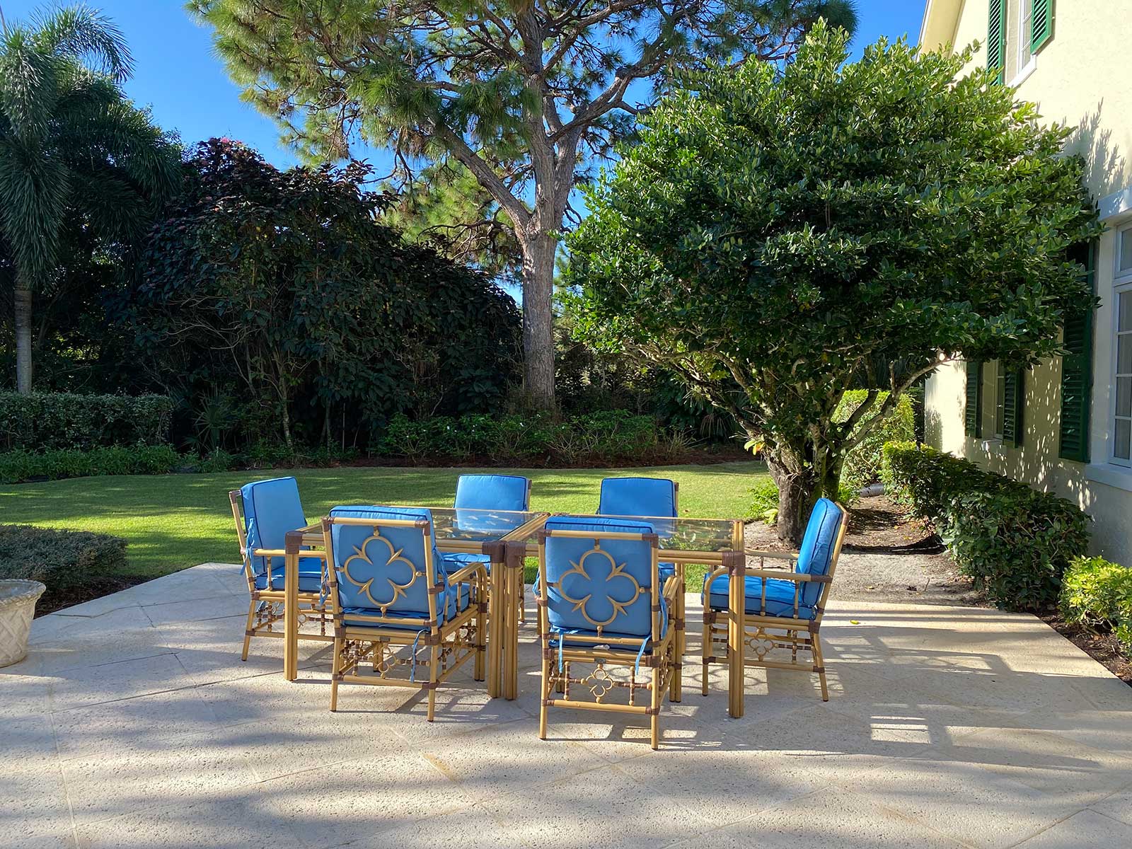 Interior Design for an Outdoor Dining Area in Hobe Sound, Florida by The Red Shutters