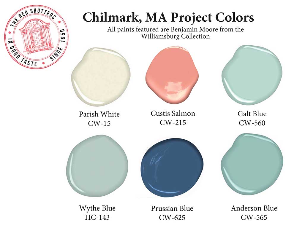 Color Scheme for a Martha’s Vineyard Interior Design Project by The Red Shutters
