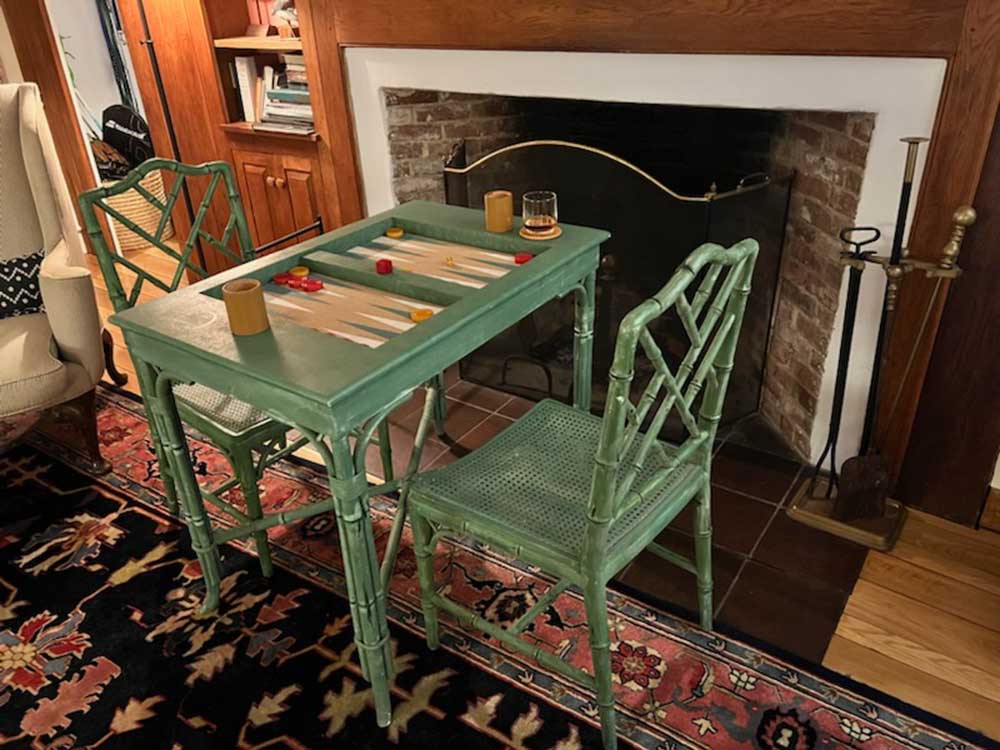 Game Table in a Martha’s Vineyard Interior Design Project by The Red Shutters