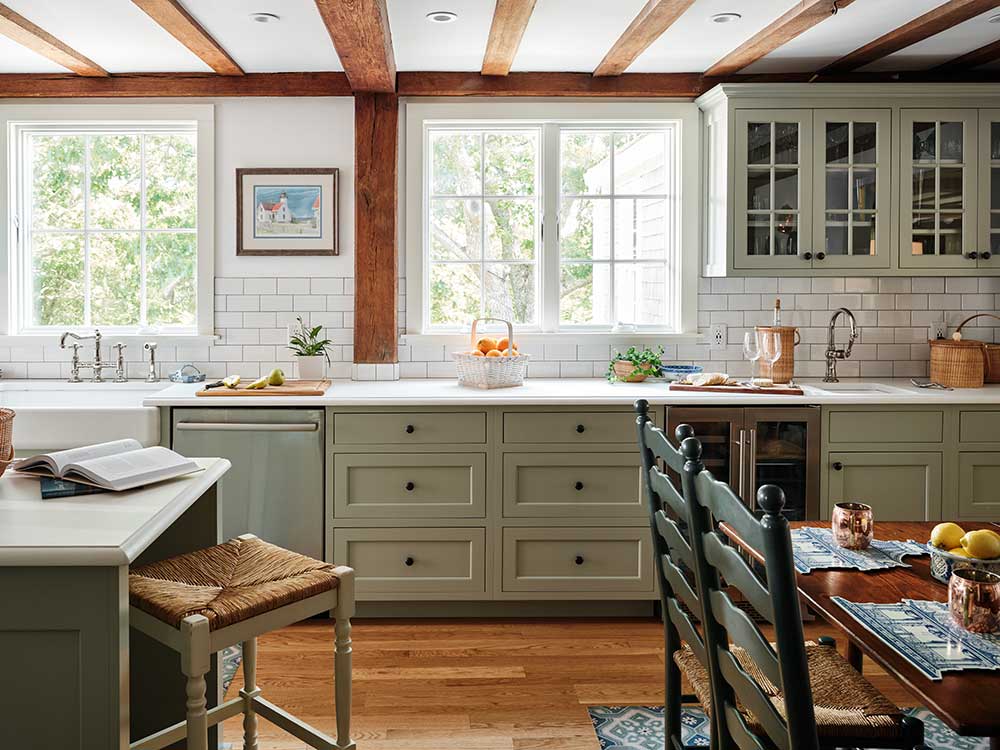 Kitchen in a Martha’s Vineyard Interior Design Project by The Red Shutters