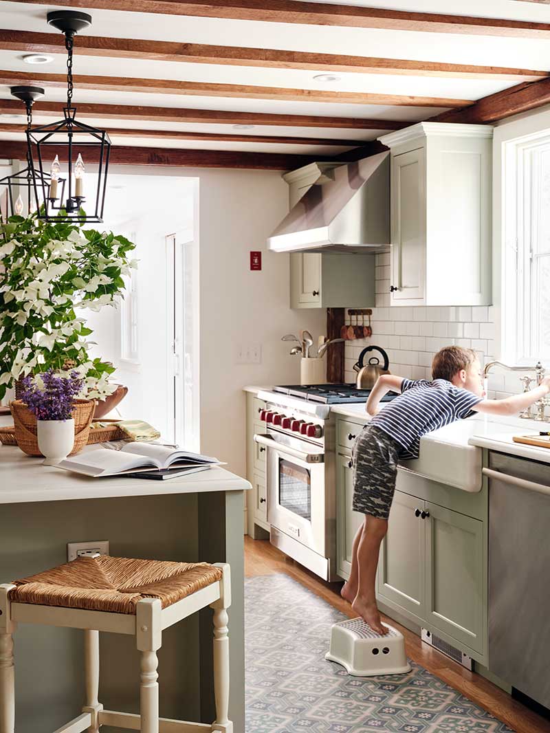 Kitchen in a Martha’s Vineyard Interior Design Project by The Red Shutters