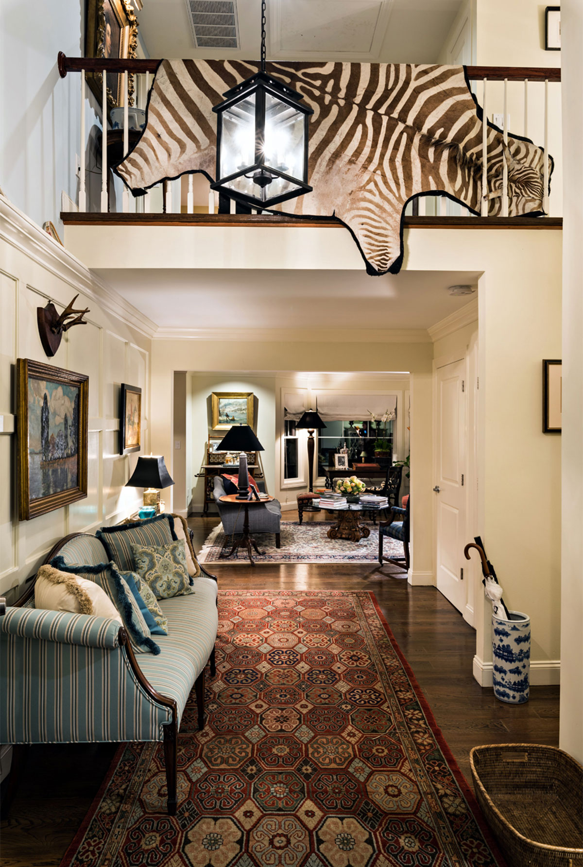 The Hallway in the Glenmere Mansion Cottage Slowly Decorated by The Red Shutters