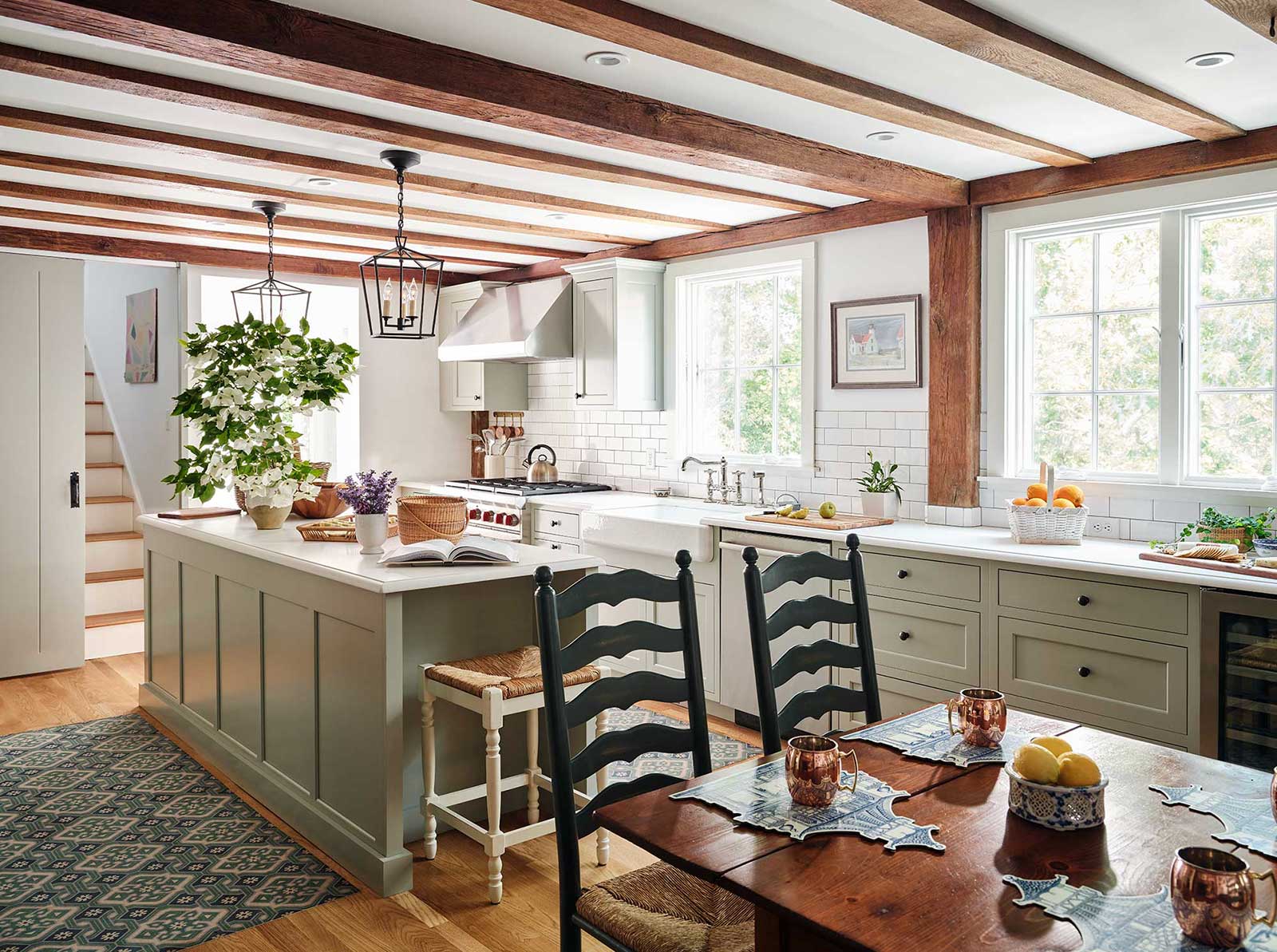 Kitchen Design in a New England Home by The Red Shutters