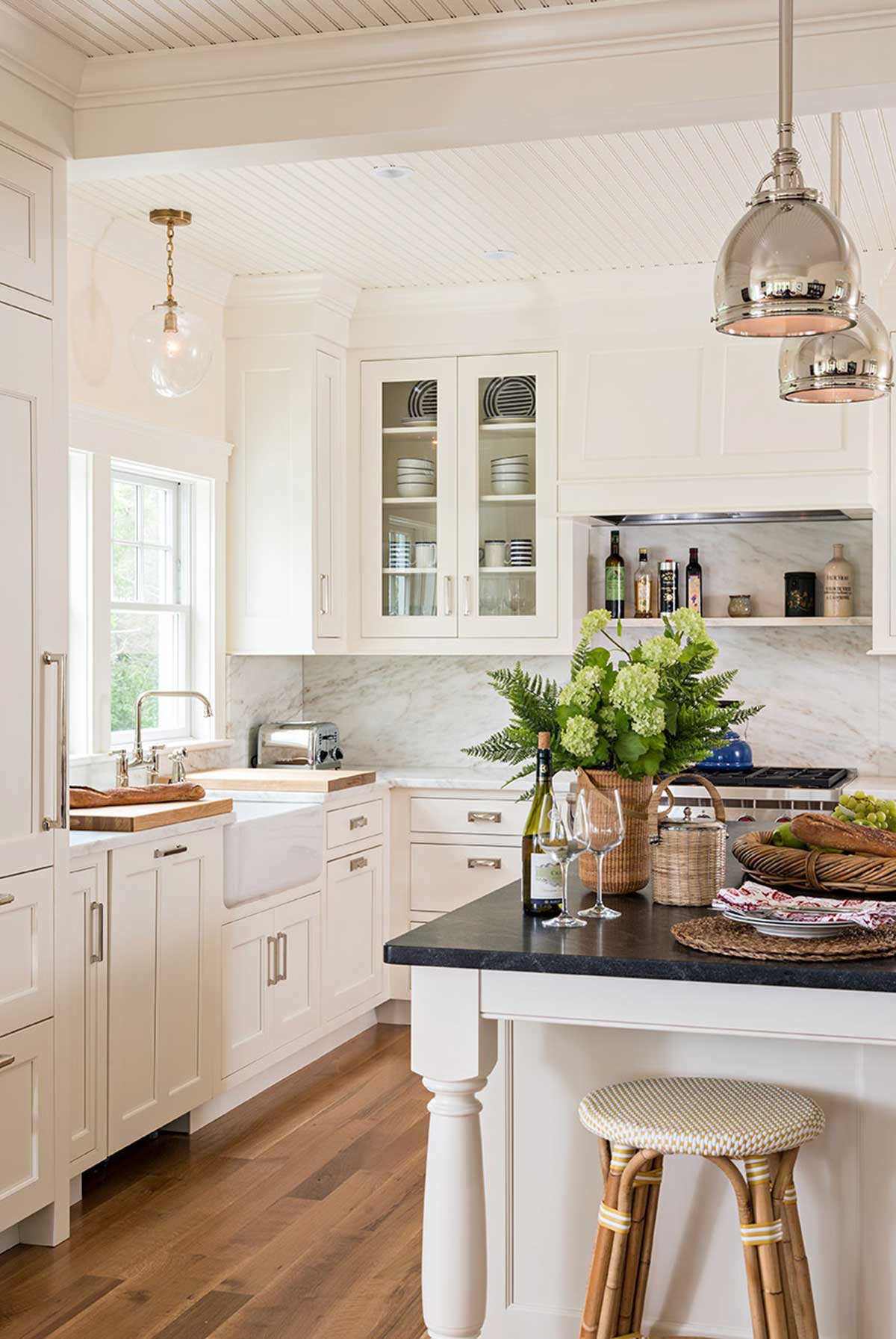 Kitchen in a New England Home Designed by The Red Shutters