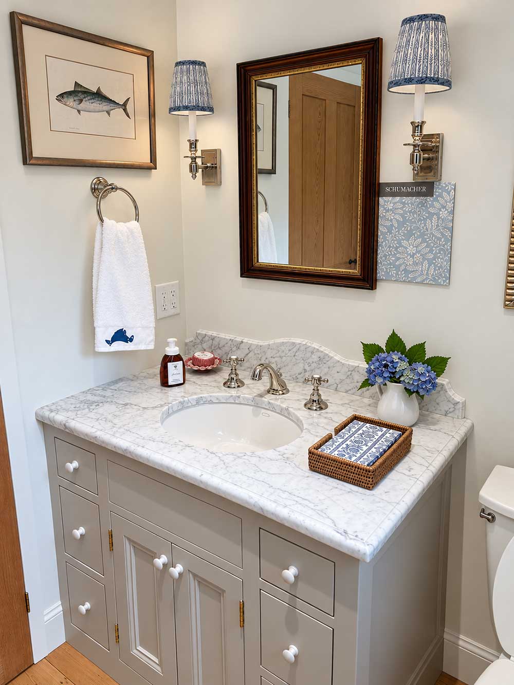 Wallpaper for Powder Room on Martha’s Vineyard
